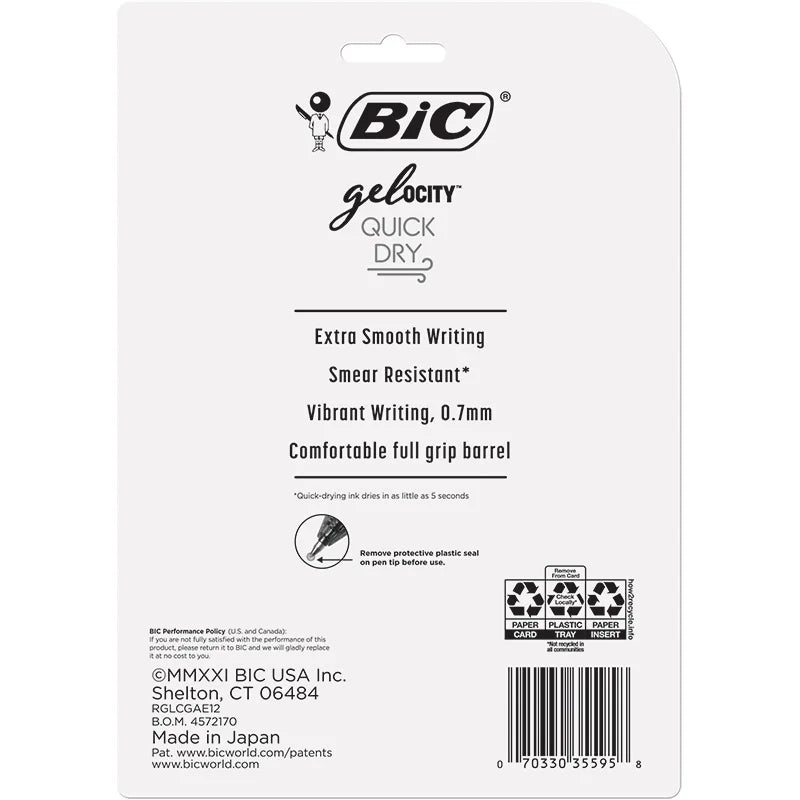 Gelocity Gel Pen, Medium Point, 0.7 Mm, Assorted Ink, 12 Count