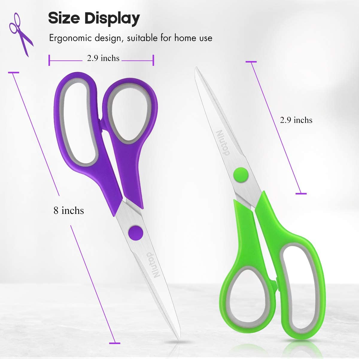 Get Creative with Our 5-Pack of 8" Multipurpose Scissors! Perfect for Home, School, and Office – Comfort Grip for Everyone! ✂️✨ #CraftSupplies #SewingEssentials