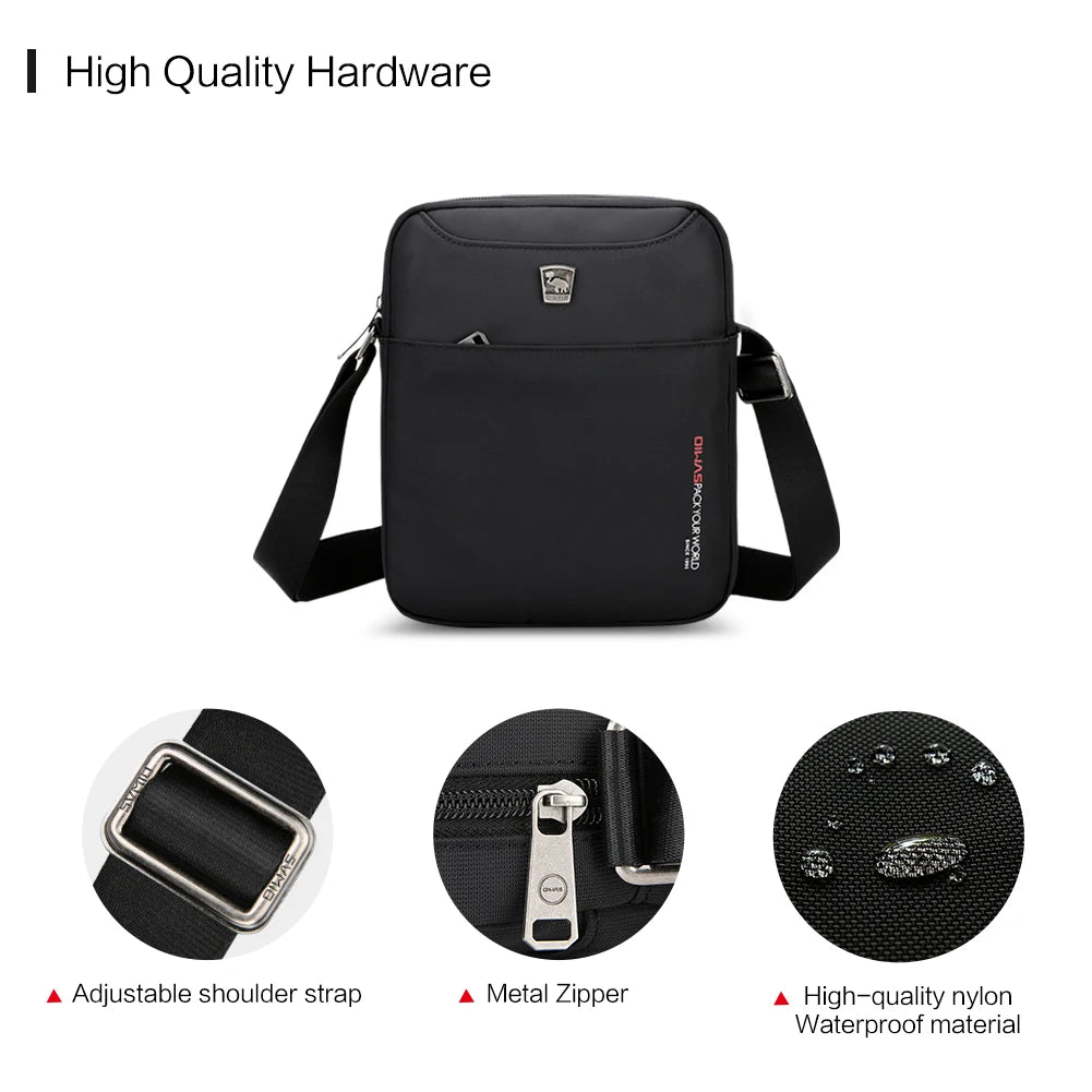 OIWAS Crossbody Bag Men's Pouch Small Man Bags Mini Single Shoulder Phone Messenger Bag Cross Body Wallet for Travel Work School
