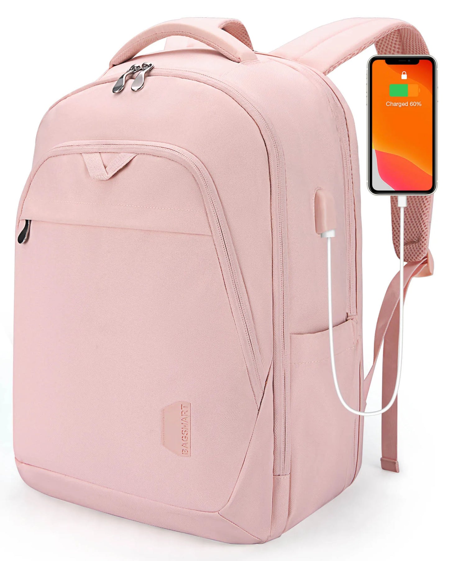 BAGSMART Men's Backpack Anti-theft Large Waterproof Women School Bags Travel Bussiness Laptop Backpacks with USB Charging Port