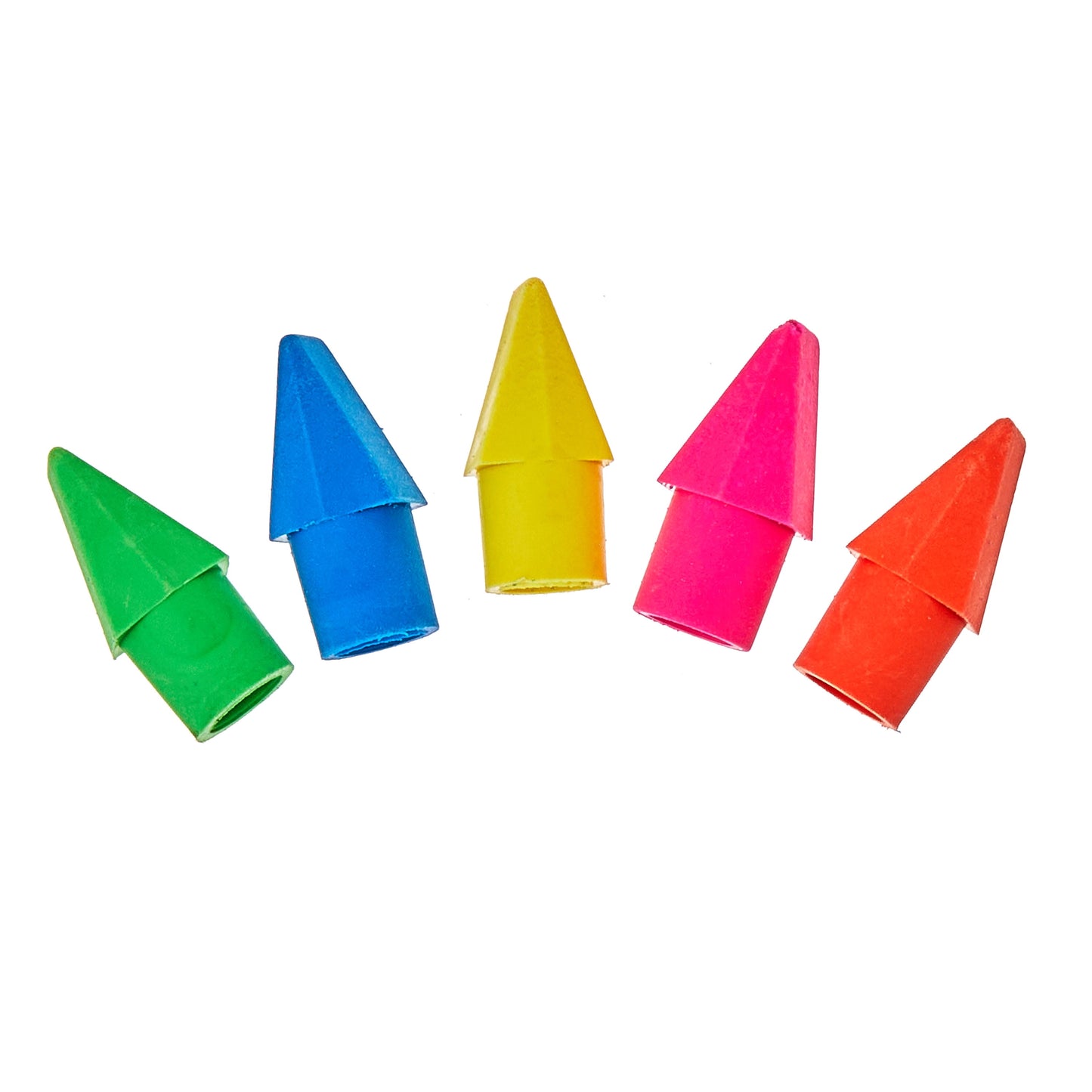 Pencil Cap Erasers, 25 Count – Assorted Colors, Smudge-Free, Fits #2 Pencils