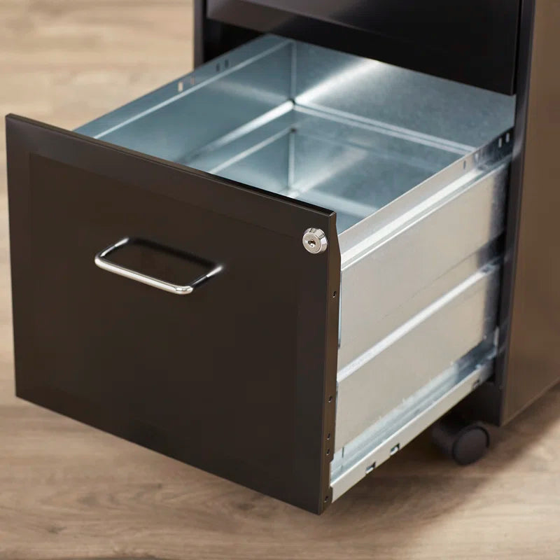 Adelmo 14.5" Wide Mobile Steel File Cabinet with 2 Drawers - Perfect for Home or Office Storage!