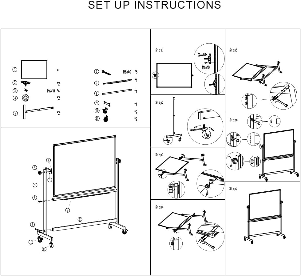 Magnetic Dry Erase Board 36X60 Inches, Large Wall Mounted Whiteboard with Aluminum Frame, Durable Writing Surface for Office, Conference Room & School Classroom