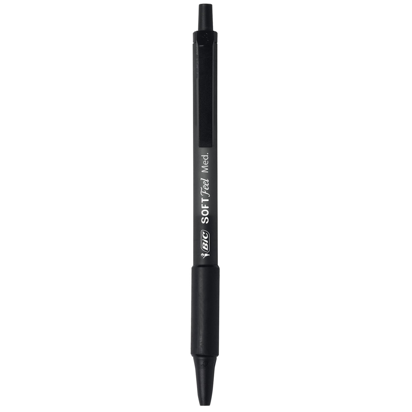 BIC Soft Feel Black Retractable Ballpoint Pens, Medium Point (1.0Mm), 12-Count