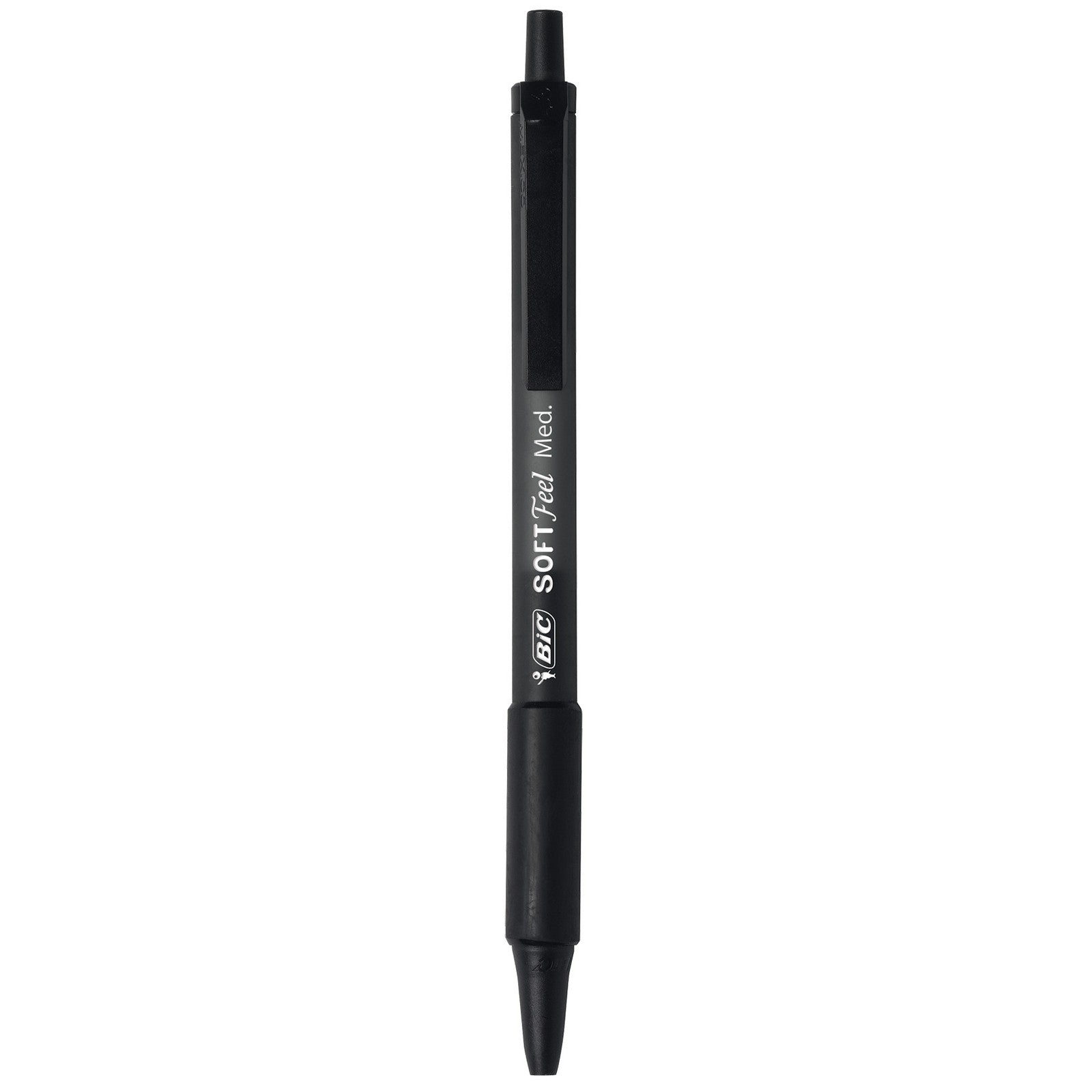 BIC Soft Feel Black Retractable Ballpoint Pens, Medium Point (1.0Mm), 12-Count