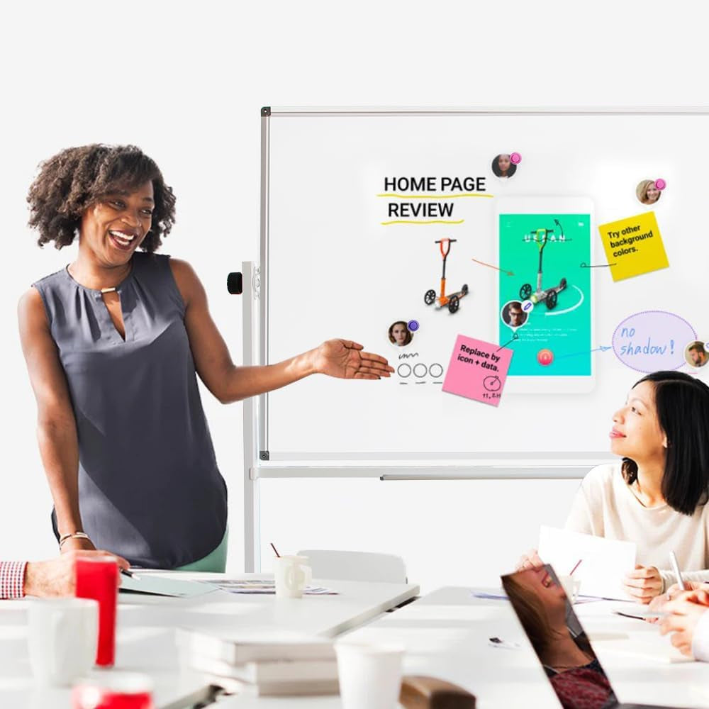 Magnetic Dry Erase Board 36X60 Inches, Large Wall Mounted Whiteboard with Aluminum Frame, Durable Writing Surface for Office, Conference Room & School Classroom