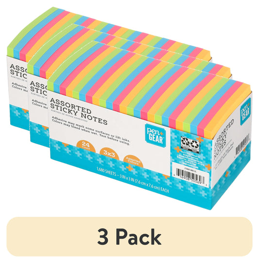 Unleash Your Creativity with a 3-Pack of Neon Sticky Notes – 1680 Sheets of Colorful Inspiration!