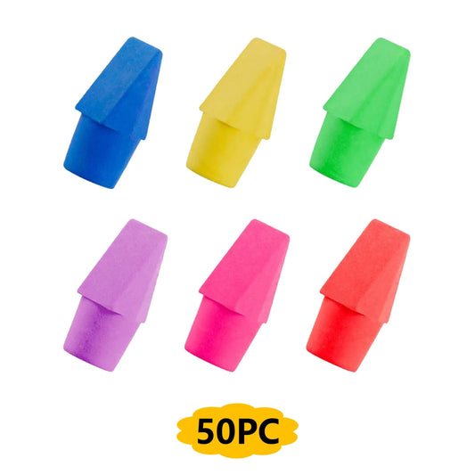 Transform Your Homework Experience with 50 Non-Toxic Pencil Cap Erasers - Ideal for Teens! ✏️✨