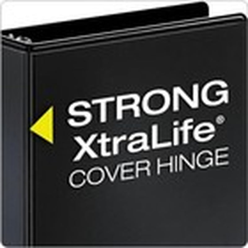 Cardinal 3 Ring Binder, 1 Inch, round Ring, Black, 4 Pack, Holds 225 Sheets