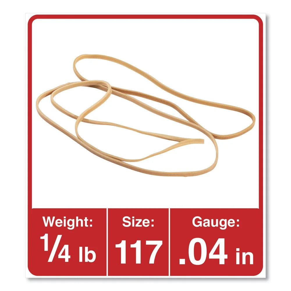 Rubber Bands, Size 117, 7 X 1/8, 50 Bands/1/4Lb Pack -UNV04117