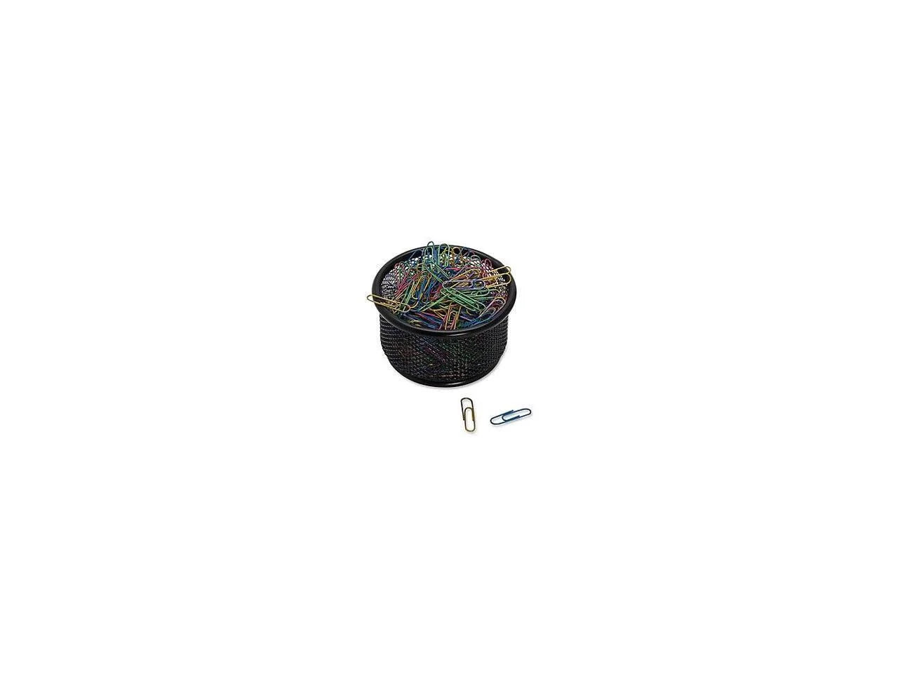 Mesh Paper Clip Holder Desk Organizer, Black