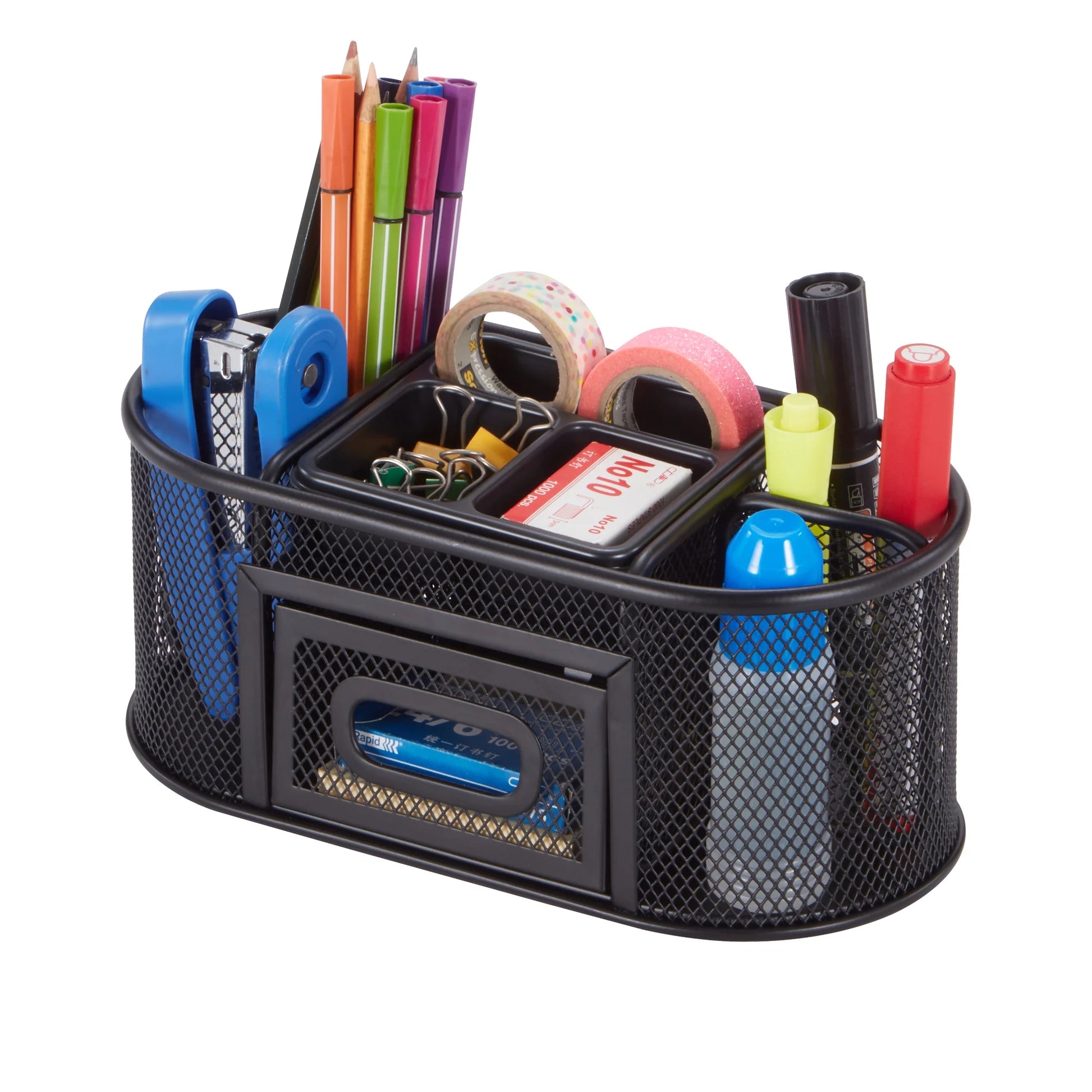 Transform Your Workspace with Our Sleek Black Metal Mesh Desktop Organizer - 8 Compartments for Ultimate Clarity! 🖤✨