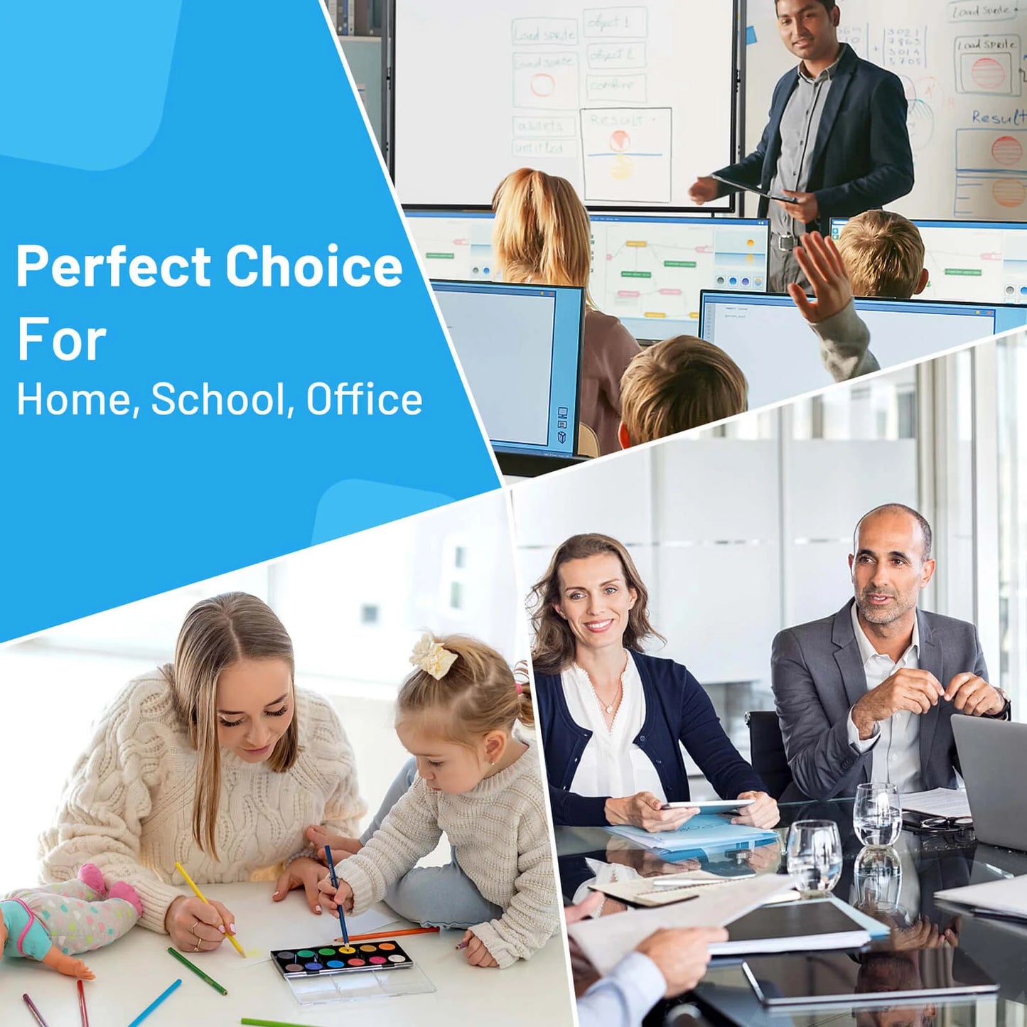 48''X36'' Mobile Magnetic Double-Sided Reversible Whiteboard Height Adjust