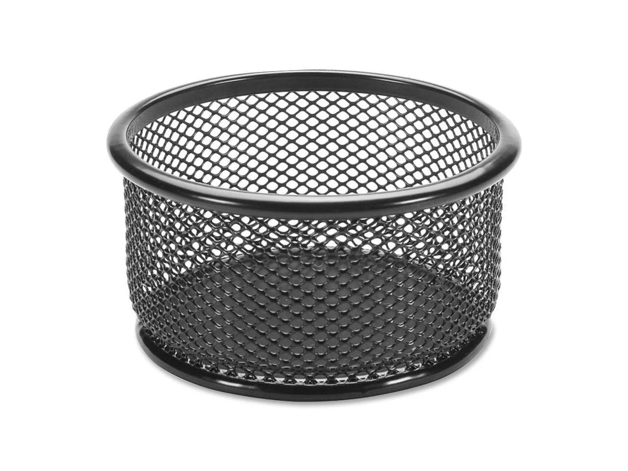 Mesh Paper Clip Holder Desk Organizer, Black