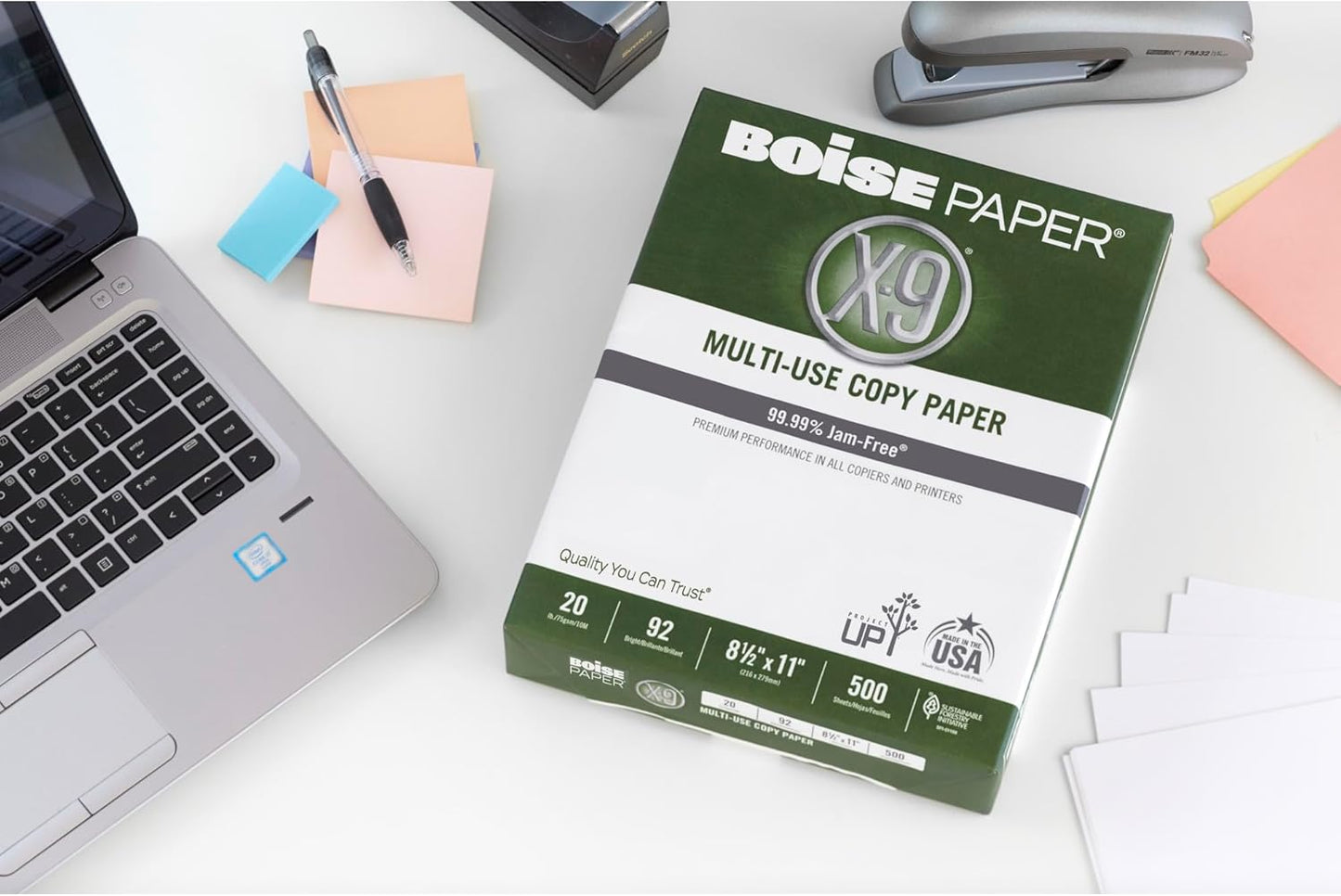 Boise® X-9® Multi-Use Print & Copy Paper, Letter Size (8 1/2" X 11"), 92 (U.S.) Brightness, 20 Lb, White, 500 Sheets per Ream, Case of 10 Reams