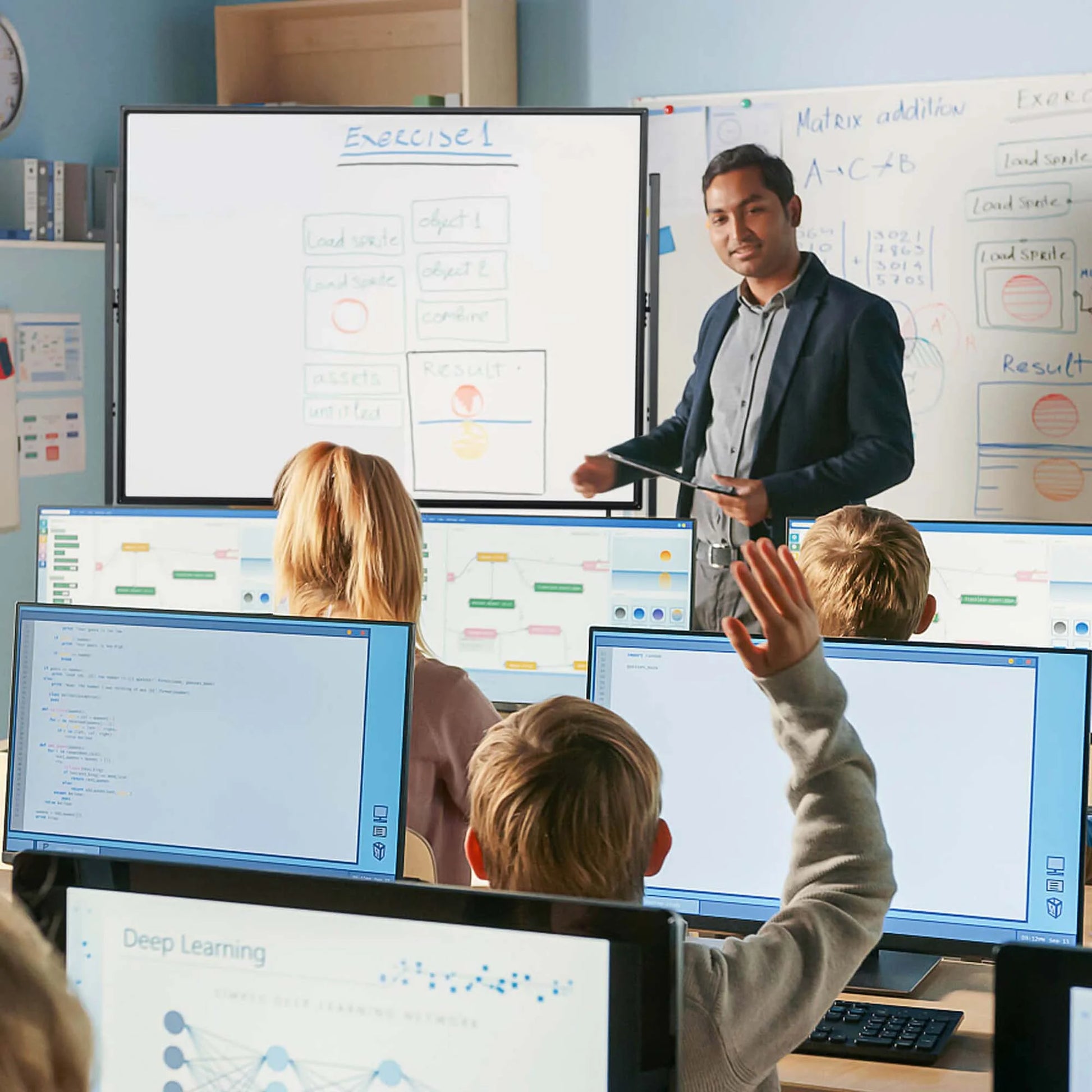 48''X36'' Mobile Magnetic Double-Sided Reversible Whiteboard Height Adjust