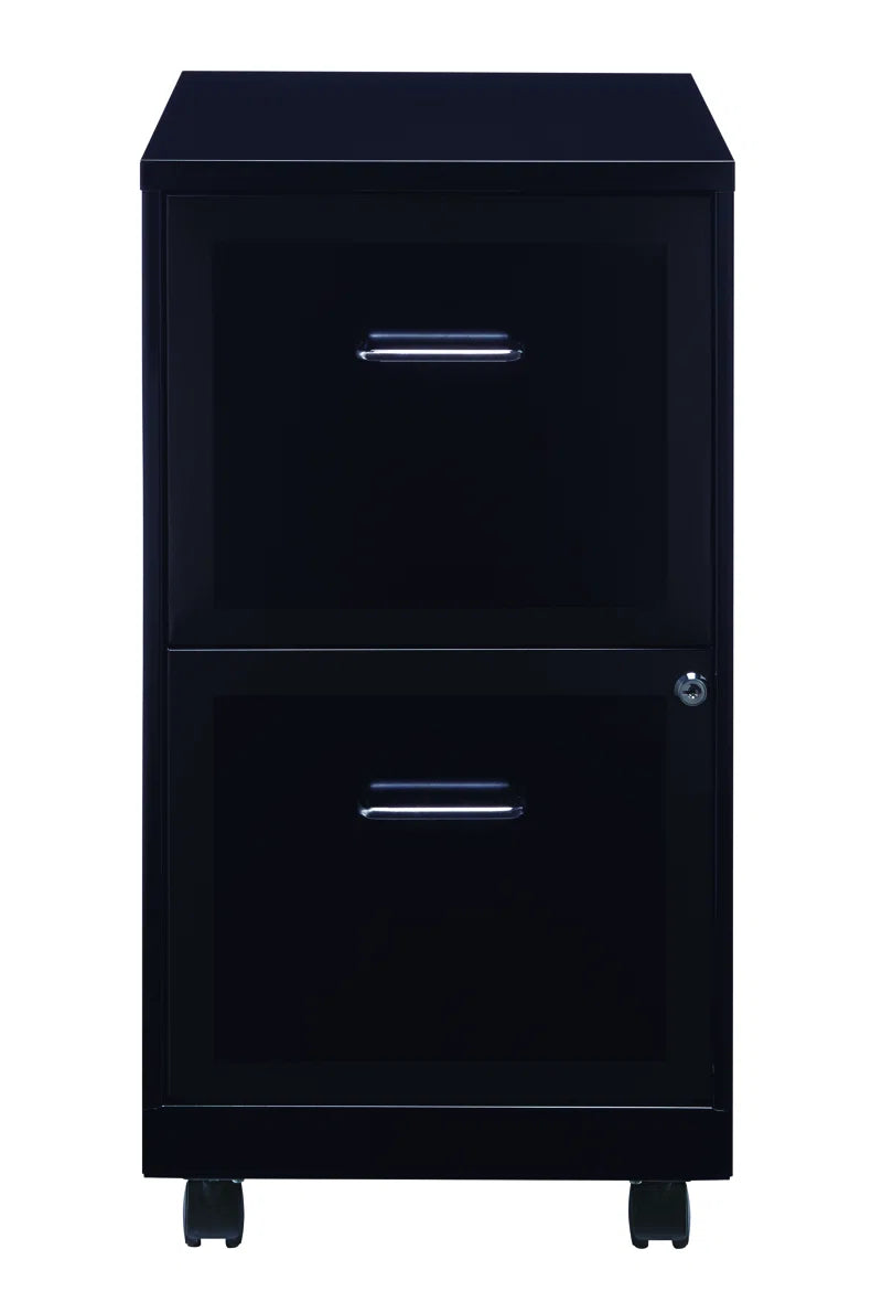 Adelmo 14.5" Wide Mobile Steel File Cabinet with 2 Drawers - Perfect for Home or Office Storage!