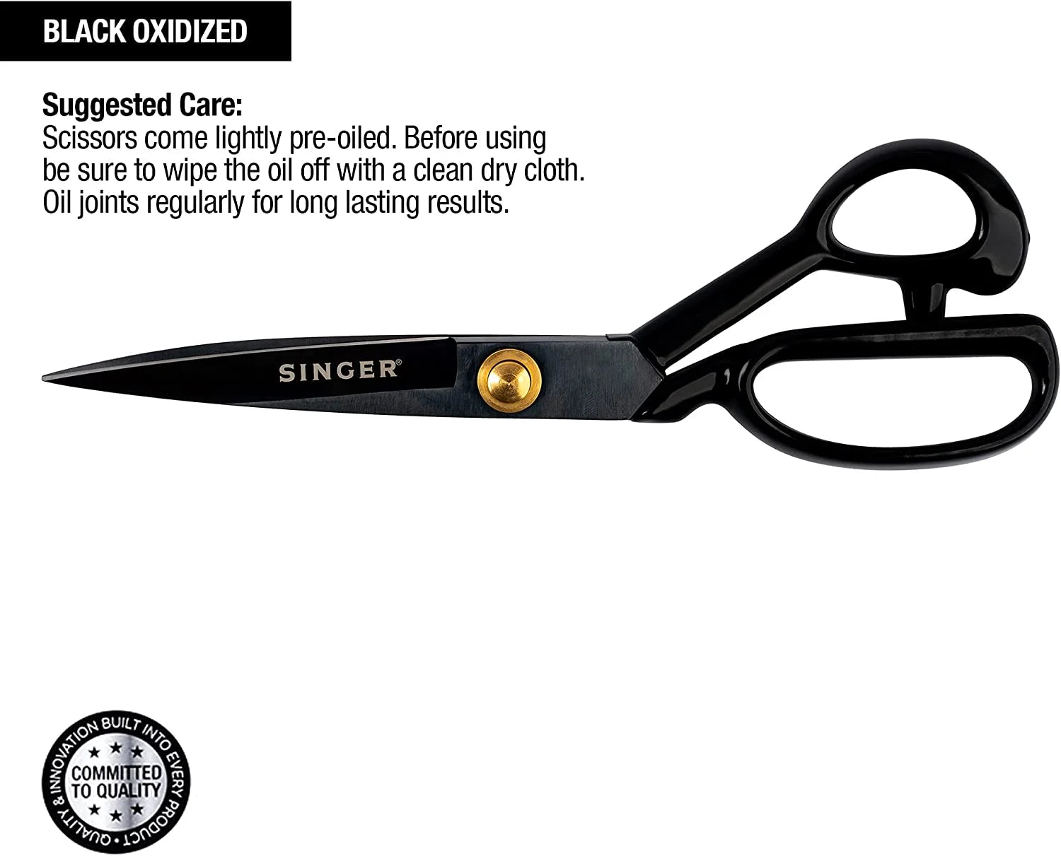 Proseries Forged Tailor Scissor - Black Oxidized, 10"