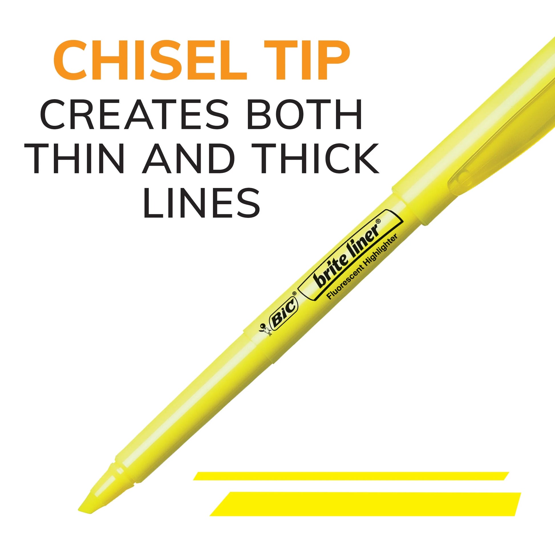 Brite Liner Highlighter, Chisel Point, Assorted Colors, 5 Count