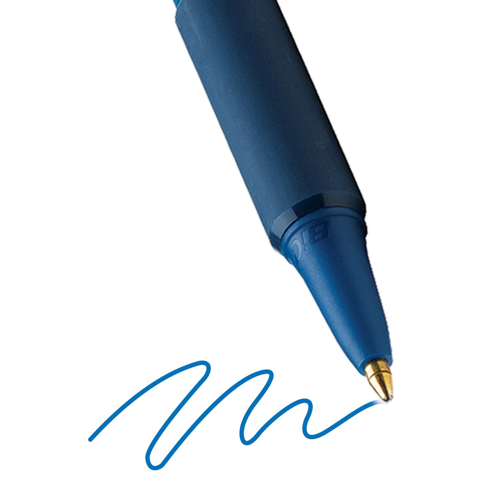 BIC Soft Feel Blue Retractable Ballpoint Pens, Medium Point (1.0Mm), 12-Count