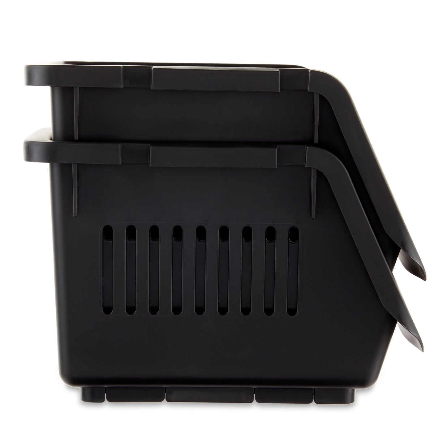 Versatile Black Stackable Storage Bins by Pen and Gear - Set of 2