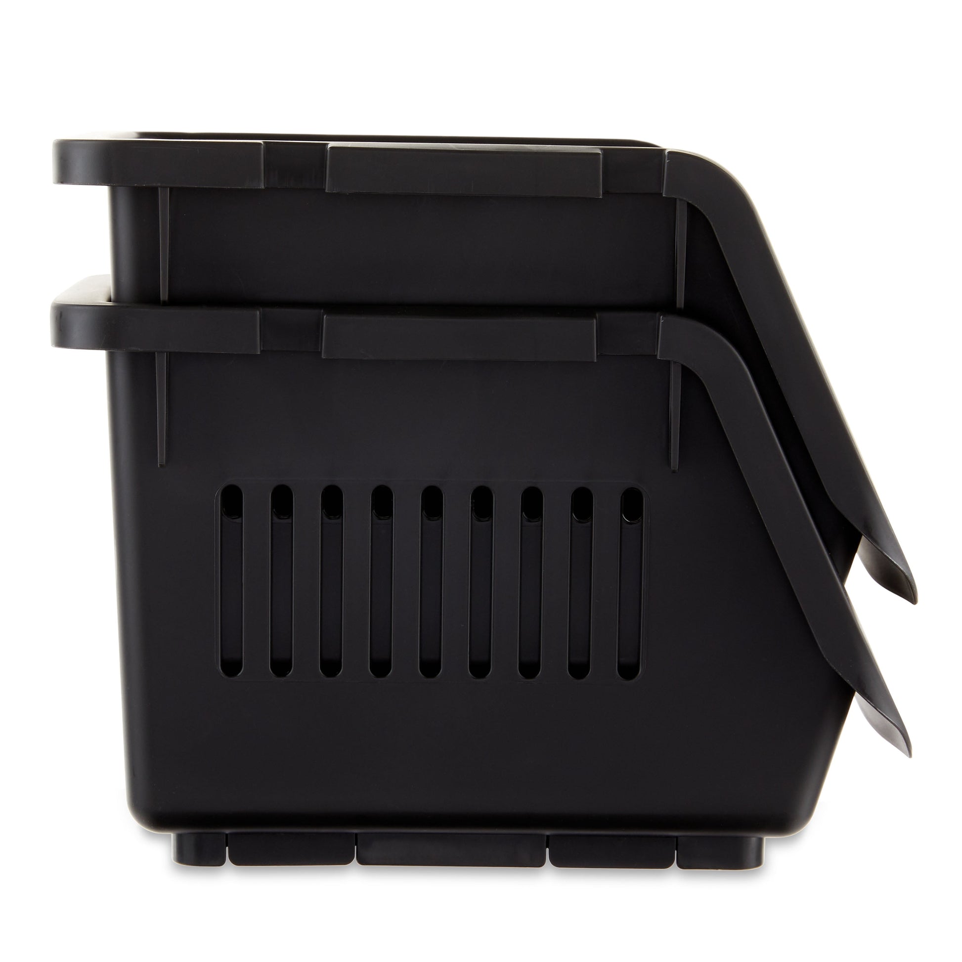 Versatile Black Stackable Storage Bins by Pen and Gear - Set of 2