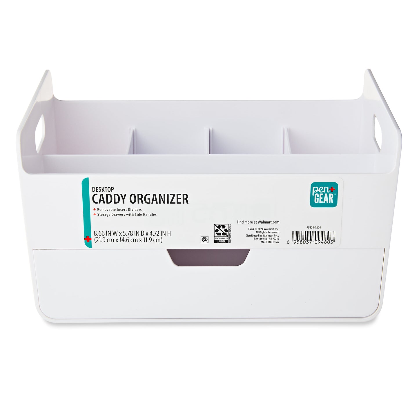 Sleek White Desktop Organizer - Effortlessly Tidy Your Workspace!