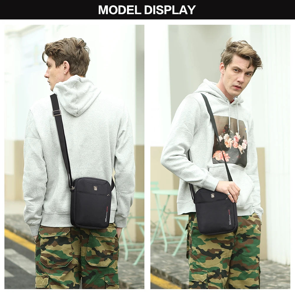 OIWAS Crossbody Bag Men's Pouch Small Man Bags Mini Single Shoulder Phone Messenger Bag Cross Body Wallet for Travel Work School