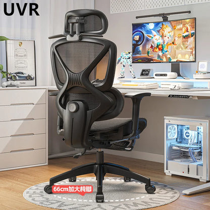 UVR Domestic Comfortable Sedentary Breathable Mesh Chair Ergonomic Design Recliner Chair Office Adjustable Lumbar Support Chair
