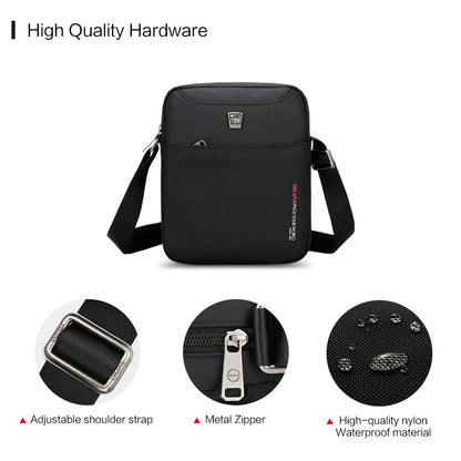 OIWAS Crossbody Bag Men's Pouch Small Man Bags Mini Single Shoulder Phone Messenger Bag Cross Body Wallet for Travel Work School