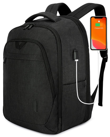 BAGSMART Men's Backpack Anti-theft Large Waterproof Women School Bags Travel Bussiness Laptop Backpacks with USB Charging Port
