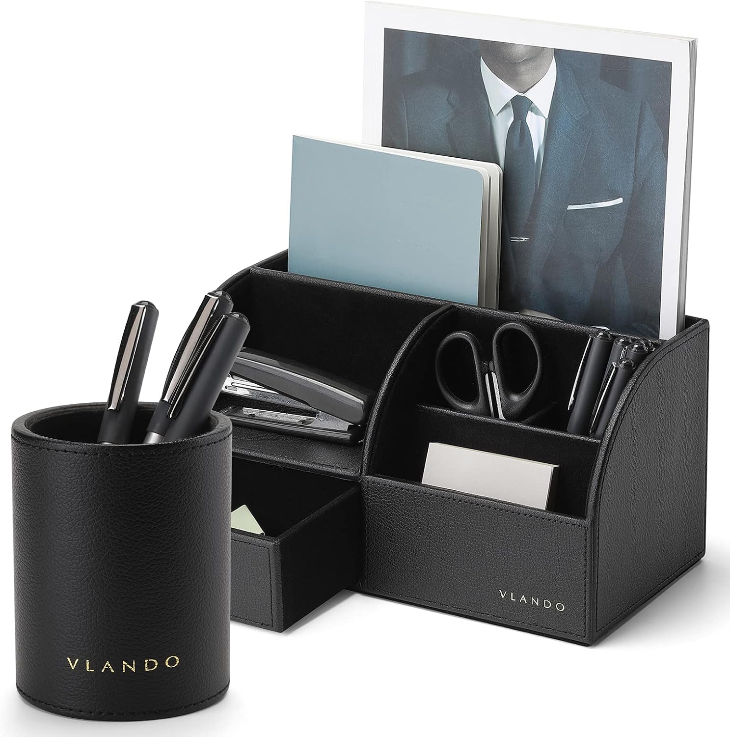 Elevate Your Space: 2-Pack Stylish Black Desk Organizer Caddy - Perfect for Home & Office! 🖊️✨ #BackToSchool #OfficeSupplies