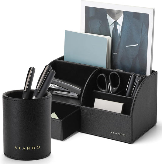 Elevate Your Space: 2-Pack Stylish Black Desk Organizer Caddy - Perfect for Home & Office! 🖊️✨ #BackToSchool #OfficeSupplies