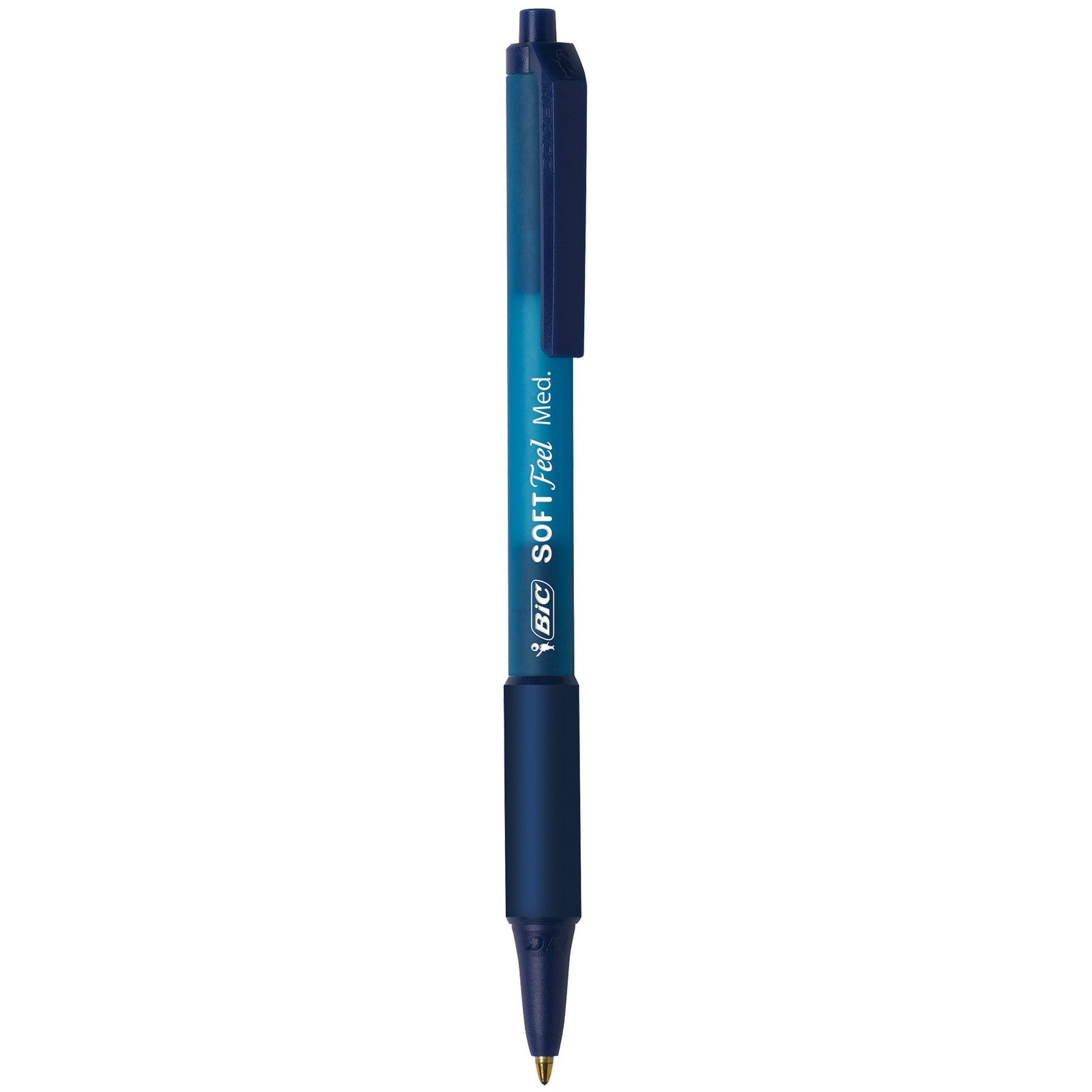 BIC Soft Feel Blue Retractable Ballpoint Pens, Medium Point (1.0Mm), 12-Count