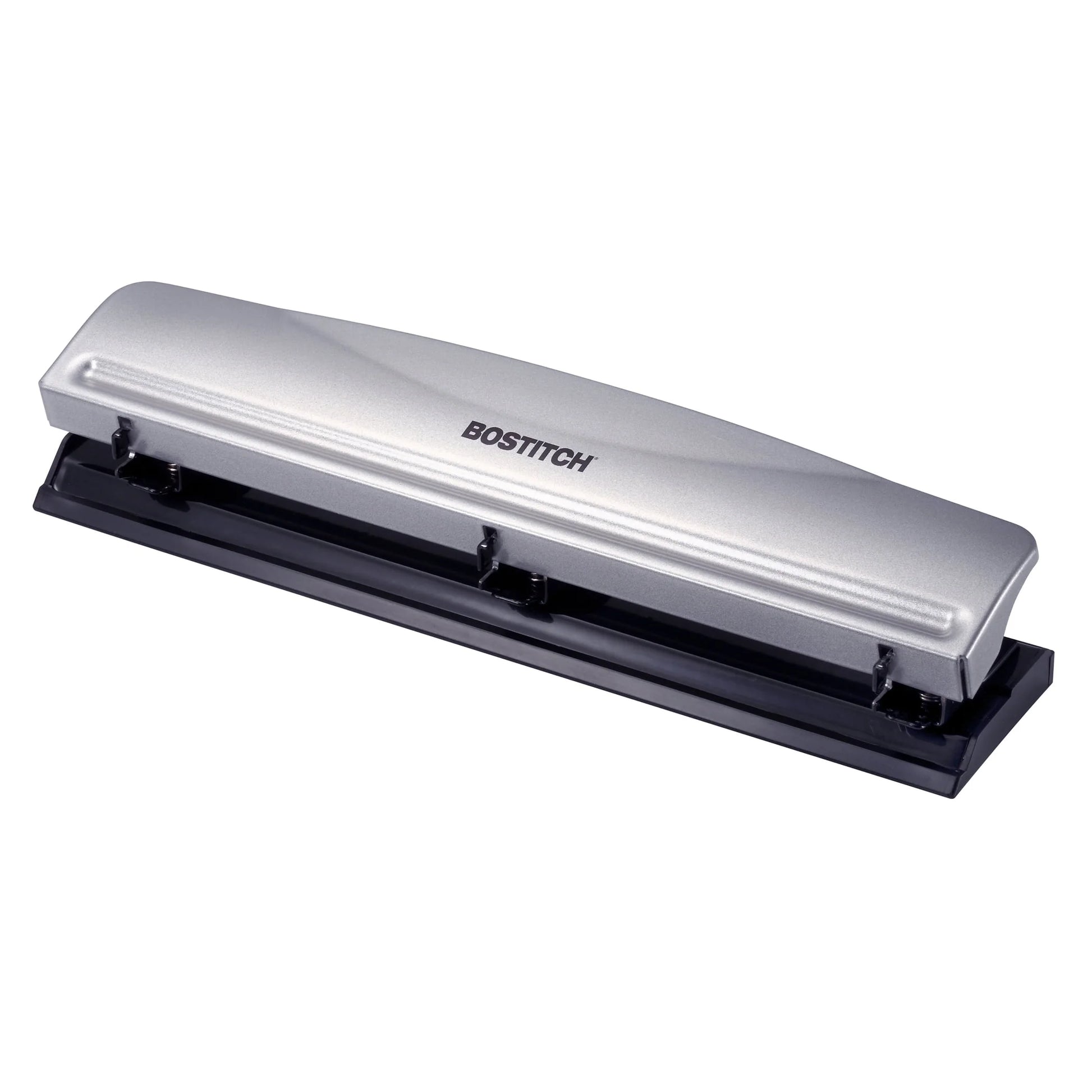 Sleek Silver 3 Hole Punch - Effortlessly Punch Up to 12 Sheets! 🌟✂️ #OfficeEssentials #StayOrganized