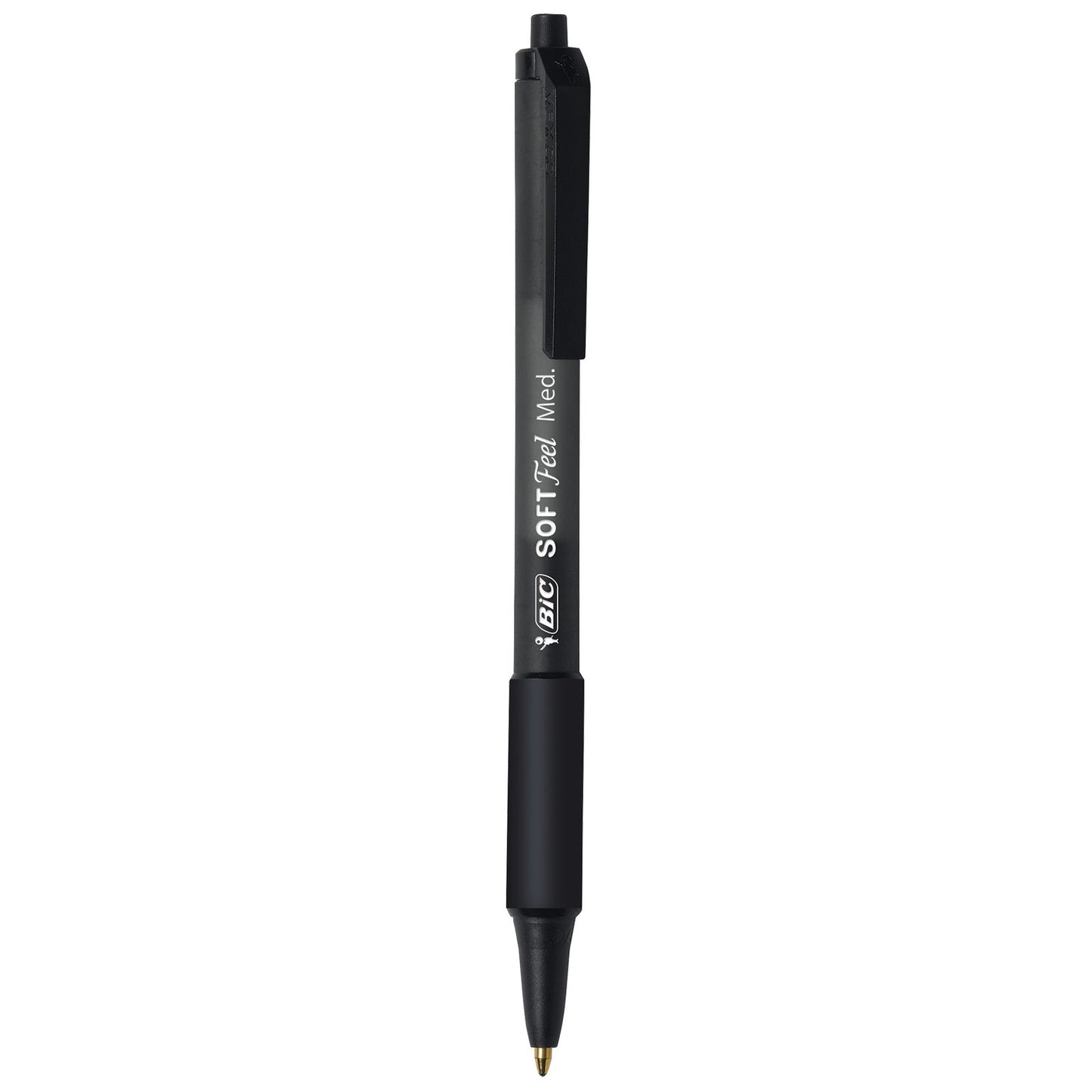 BIC Soft Feel Black Retractable Ballpoint Pens, Medium Point (1.0Mm), 12-Count
