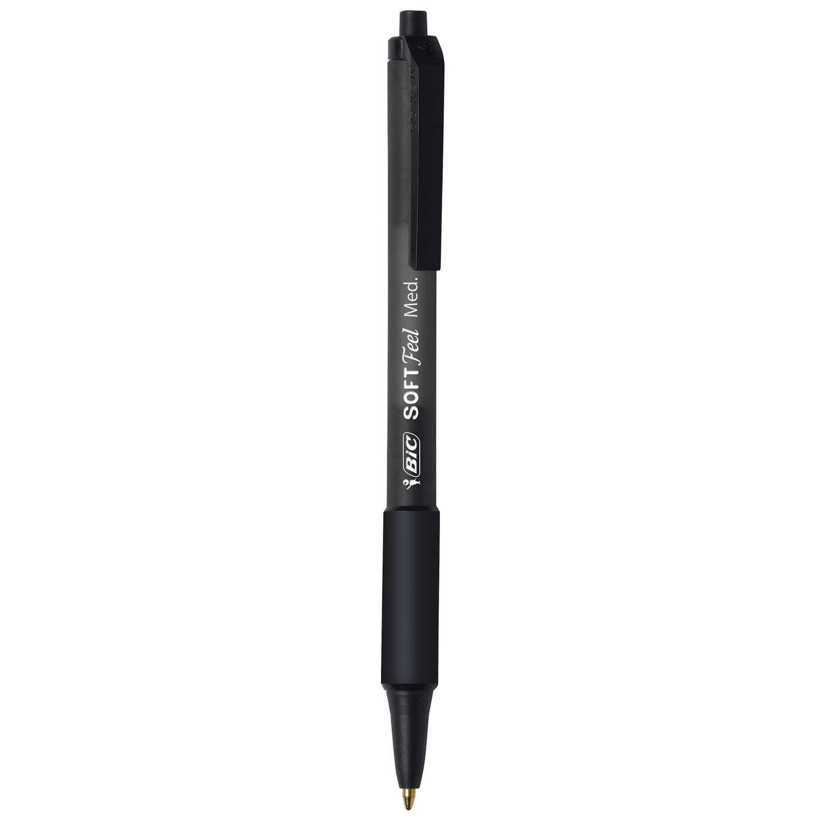 BIC Soft Feel Black Retractable Ballpoint Pens, Medium Point (1.0Mm), 12-Count