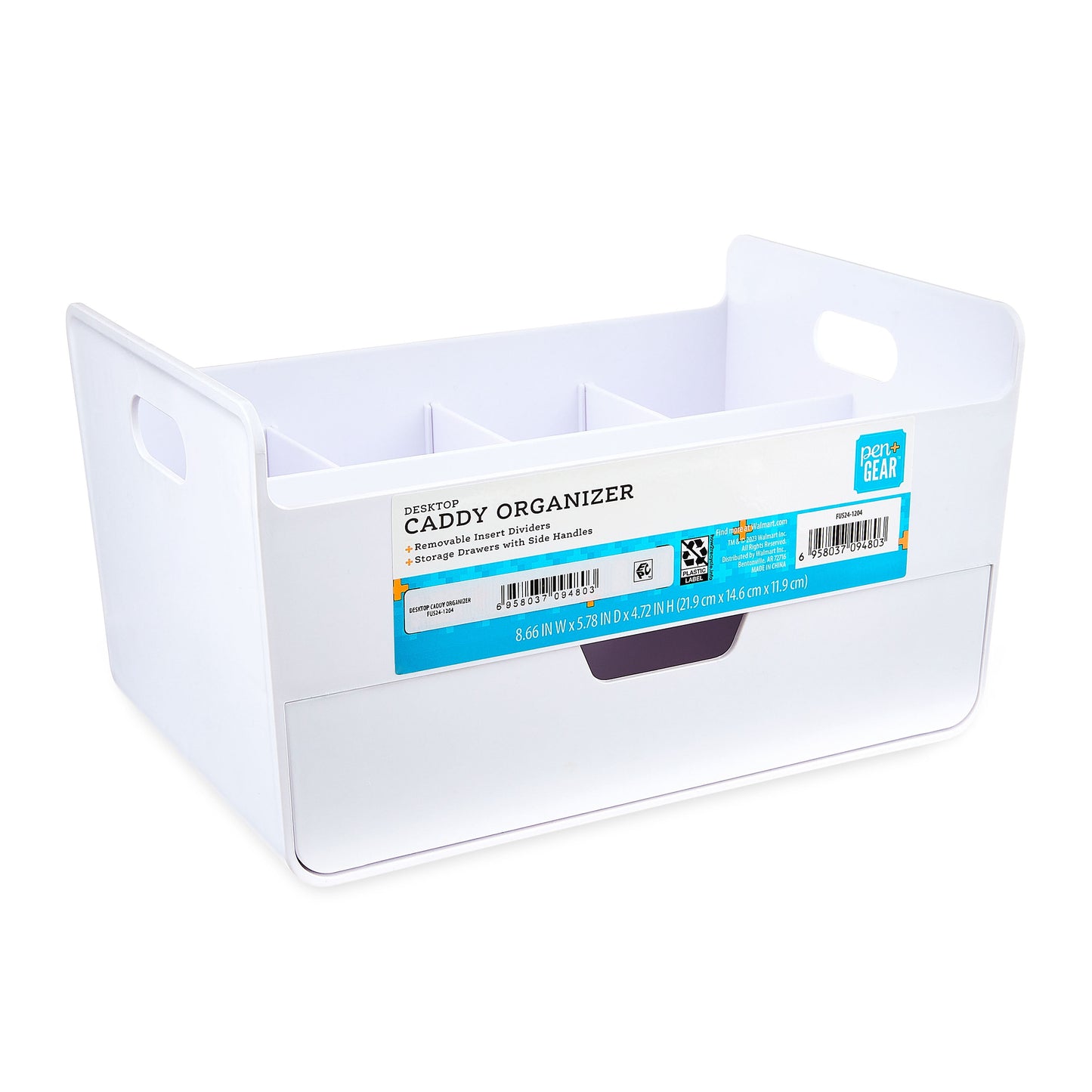 Sleek White Desktop Organizer - Effortlessly Tidy Your Workspace!