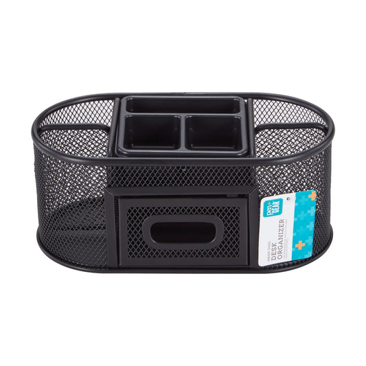 Transform Your Workspace with Our Sleek Black Metal Mesh Desktop Organizer - 8 Compartments for Ultimate Clarity! 🖤✨