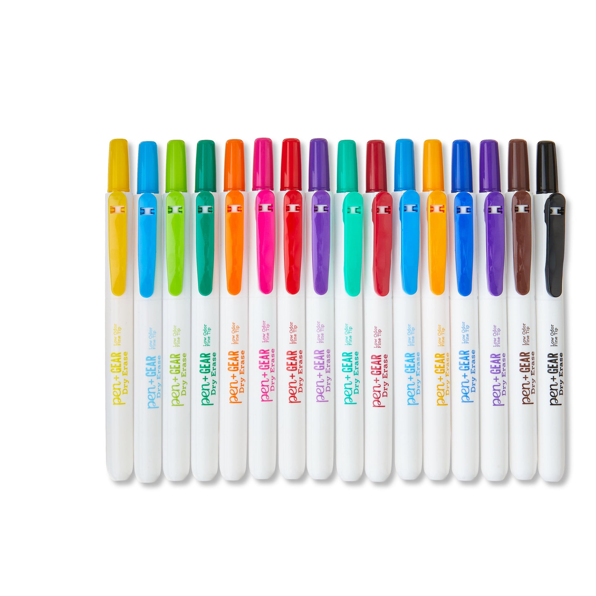 Retractable Dry Erase Markers, Muti Colors, 16 Count, Fine Tip