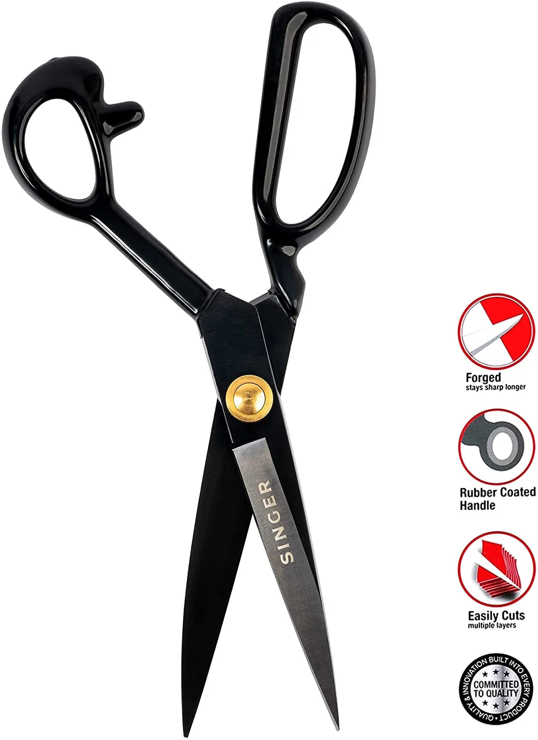 Proseries Forged Tailor Scissor - Black Oxidized, 10"