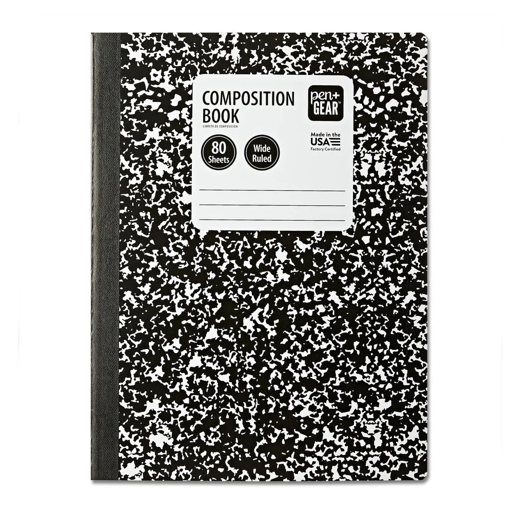 20 Pack Wide Ruled Marble Composition Notebooks 80 Sheets Durable Covers Flexible Design Portable School Office Supplies
